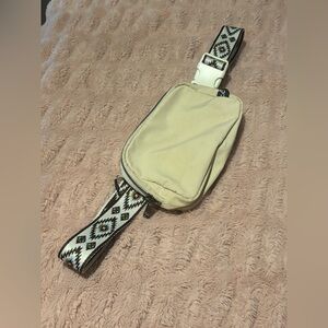 C.C Cream Belt Bag with Mesh Pockets